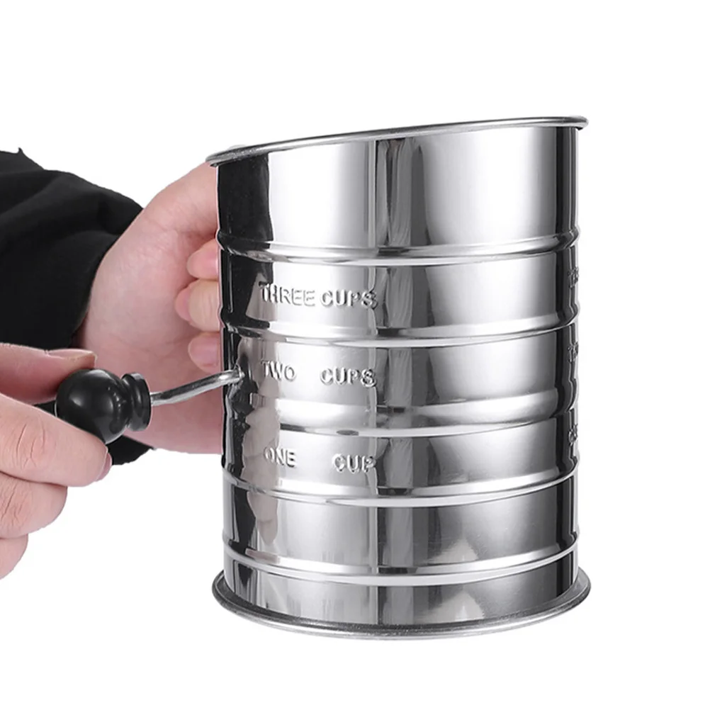 Stainless Steel Flour Sifter Baking Tool Measuring Scale Hand powder Sieve For Sugar Cocoa Chestnut Flour Manual
Stainless Steel Flour Sifter Baking Tool Measuring Scale Hand powder Sieve For Sugar Cocoa Chestnut Flour Manual