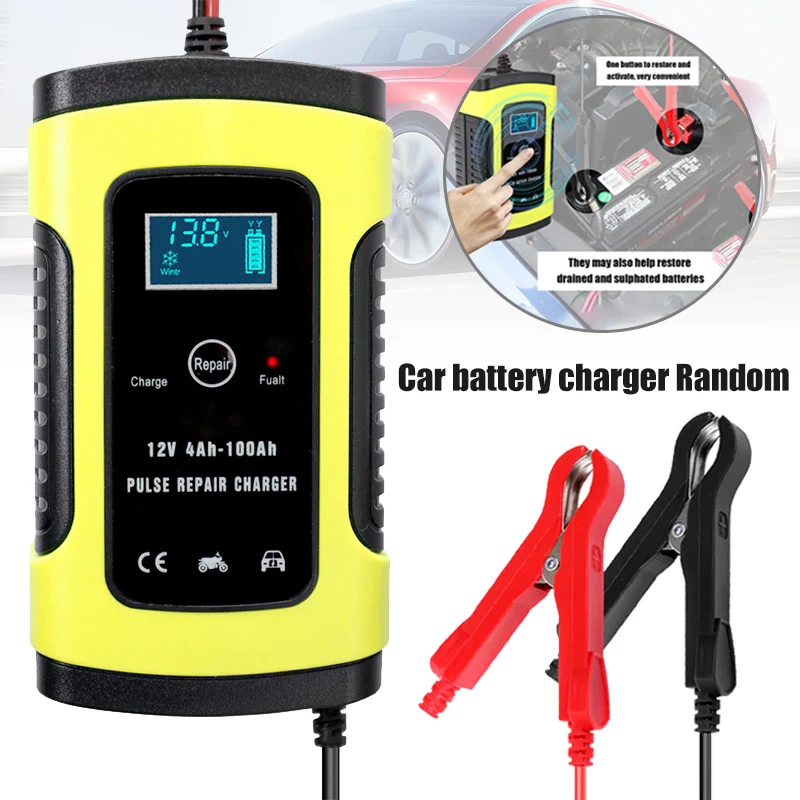 12V 6A Motorcycle Car Pulse Repair Charger with LCD Display Car Battery Starter Jump Power Booster Auto Pulse Repair Charger
12V 6A Motorcycle Car Pulse Repair Charger with LCD Display Car Battery Starter Jump Power Booster Auto Pulse Repair Charger