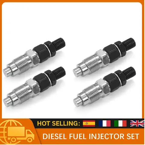 4PCS Diesel Fuel Injectors 093500-4740 23600-19015 23600-64090 For Toyota 1PZ 2C-TL Engine Injector Set