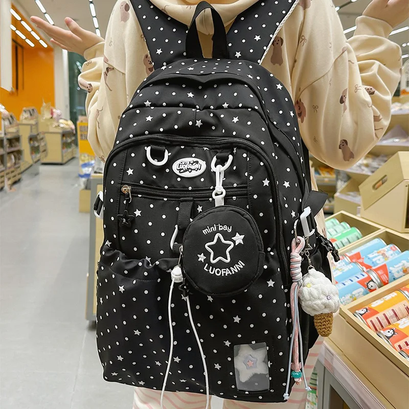 Star-studded Polka Dot Academy Tote Bag: Large Capacity Single-Shoulder Tote for Students, Commuting, and Classes
Star-studded Polka Dot Academy Tote Bag: Large Capacity Single-Shoulder Tote for Students, Commuting, and Classes