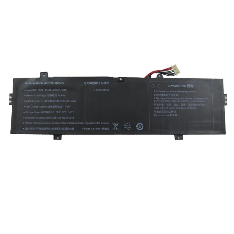 Laptop Battery For HAIER KR618-459060-3S1P 11.40V 3400MAH 38.76WH 10 PIN 9 Lines New
Laptop Battery For HAIER KR618-459060-3S1P 11.40V 3400MAH 38.76WH 10 PIN 9 Lines New