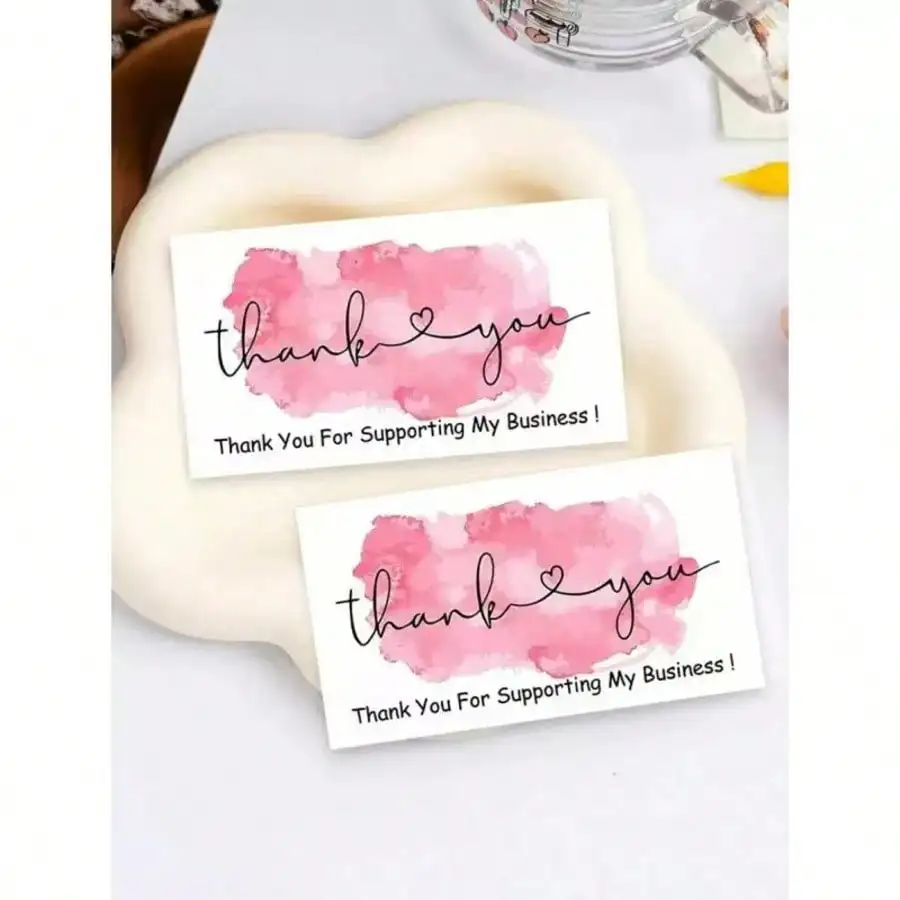 50pcs Hot Stamped Thank You Cards, Gift Packaging Label Stickers
50pcs Hot Stamped Thank You Cards, Gift Packaging Label Stickers