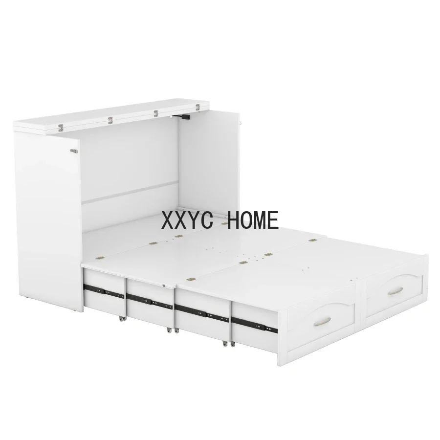 Full Size Murphy Bed,Multifunction Wall Bed with drawer and a set of Sockets and USB Ports,Pulley Structure Design Murphy bed
Full Size Murphy Bed,Multifunction Wall Bed with drawer and a set of Sockets and USB Ports,Pulley Structure Design Murphy bed