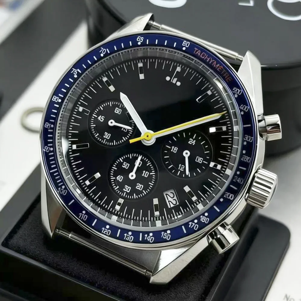 Мужские кварцевые наручные часы с хронографом 39,7 мм, черный циферблат, водостойкий механизм VK63 в стиле ретро
Мужские кварцевые наручные часы с хронографом 39,7 мм, черный циферблат, водостойкий механизм VK63 в стиле ретро