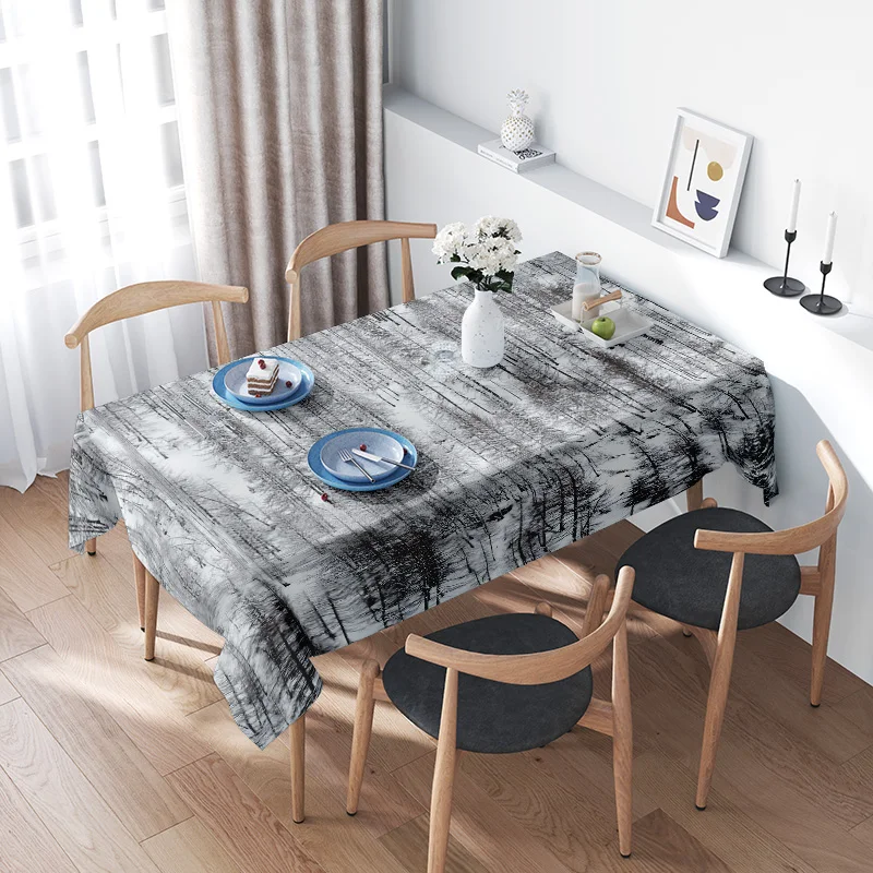 Black White Abstract Print Polyester Tablecloth Modern Dining Room Decoration Multiple Sizes Available
Black White Abstract Print Polyester Tablecloth Modern Dining Room Decoration Multiple Sizes Available