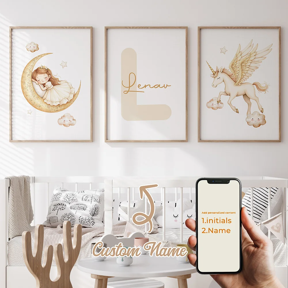 3pcs Personalized Custom Name Cartoon Moon Wall Art Print Picture Canvas Poster Painting For Living Room kids room Home Decor
3pcs Personalized Custom Name Cartoon Moon Wall Art Print Picture Canvas Poster Painting For Living Room kids room Home Decor