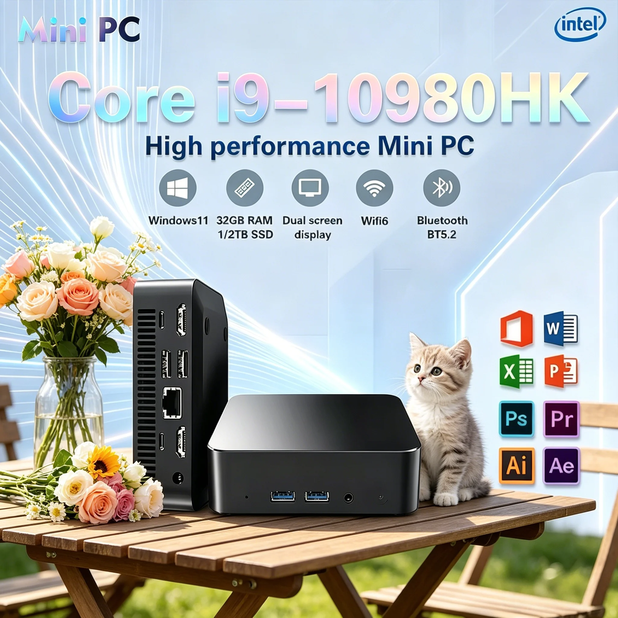Laptop Fast Speed Mini Host PC Intel I9 8950HK Win11 Pro 1TB 2TB Big SSD Storage Wireless Network Portable Pocket Office PC
Laptop Fast Speed Mini Host PC Intel I9 8950HK Win11 Pro 1TB 2TB Big SSD Storage Wireless Network Portable Pocket Office PC