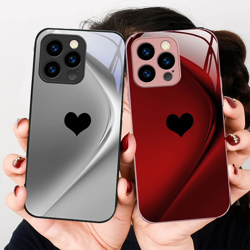 Gradient black heart For iPhone 16 E 15 14 13 Plus 12 mini 11 Pro Max 11Pro XR Xs X 7 8 P lus 6 6S 16E Tempered Glass Phone Case
Gradient black heart For iPhone 16 E 15 14 13 Plus 12 mini 11 Pro Max 11Pro XR Xs X 7 8 P lus 6 6S 16E Tempered Glass Phone Case