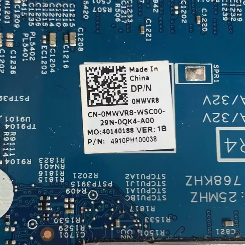 Для DELL 5530 CN-0MWVR8 0MWVR8 MWVR8 с SRLFN I7-1265U, материнская плата процессора 203102-1, материнская плата для ноутбука, 100% полное тестирование, работает хорошо 
Для DELL 5530 CN-0MWVR8 0MWVR8 MWVR8 с SRLFN I7-1265U, материнская плата процессора 203102-1, материнская плата для ноутбука, 100% полное тестирование, работает хорошо