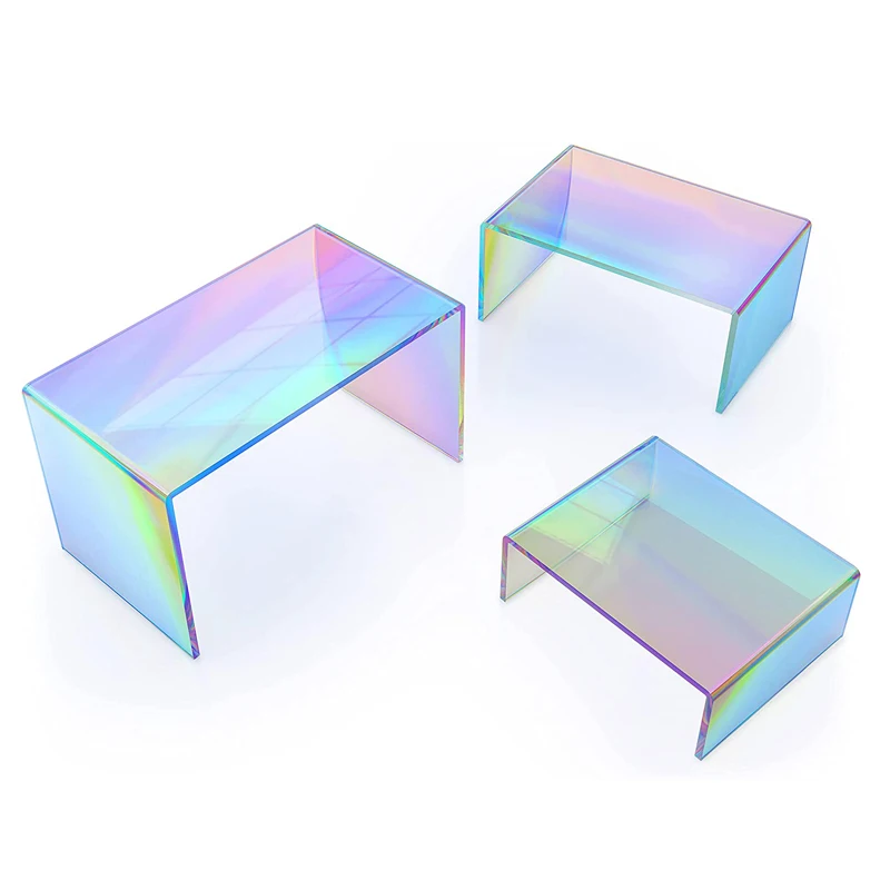 Colored Iridescent Acrylic Display Risers For Jewelry Watches Toys Collectibles Action Vinyl Figures
Colored Iridescent Acrylic Display Risers For Jewelry Watches Toys Collectibles Action Vinyl Figures
