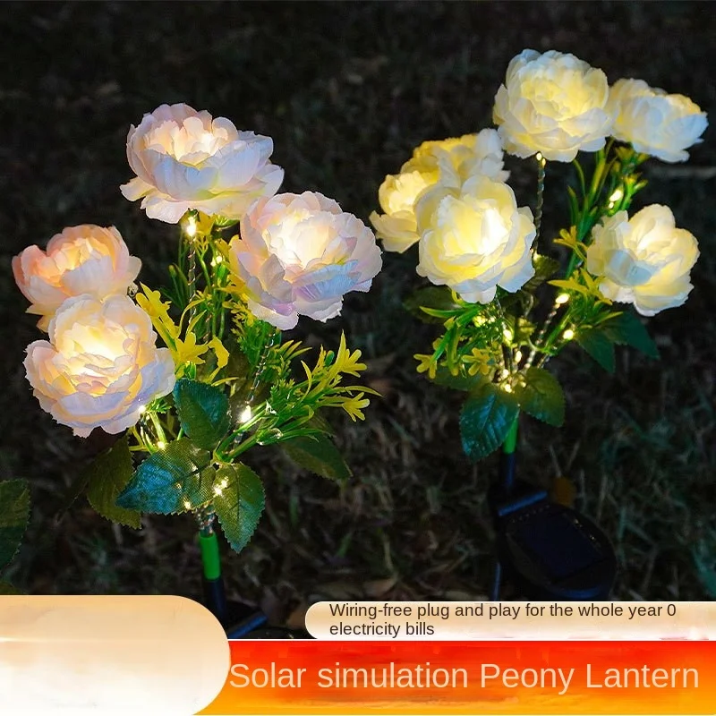 Solar powered Noble Consort Peony Simulation Flower Lantern Garden Courtyard Atmosphere Decoration Lawn Light Outdoor Light
Solar powered Noble Consort Peony Simulation Flower Lantern Garden Courtyard Atmosphere Decoration Lawn Light Outdoor Light