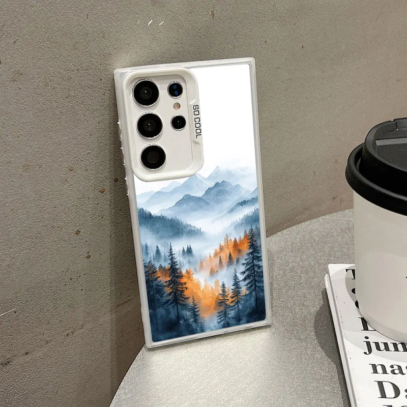 For Samsung Galaxy S24 S23 Ultra Plus FE S25 S22 Ultra Plus S21 FE Laser Phone Case Mountain Mist Nature Shockproof Back Covers
For Samsung Galaxy S24 S23 Ultra Plus FE S25 S22 Ultra Plus S21 FE Laser Phone Case Mountain Mist Nature Shockproof Back Covers