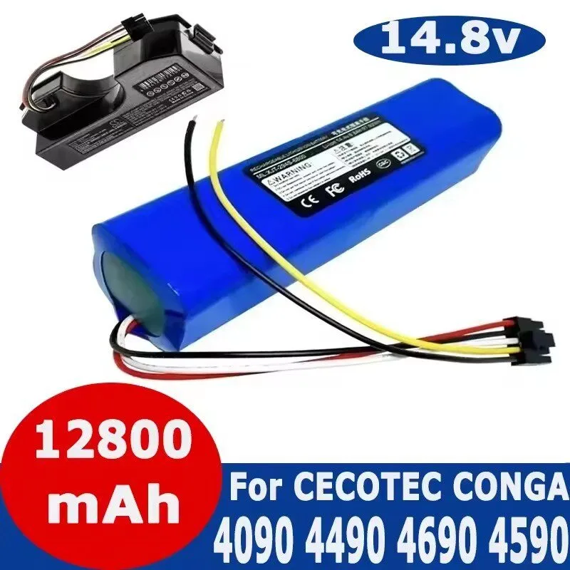 14.8V 6500mAh Replacement Li ion Battery For CECOTEC CONGA 4090 4490 4590 4690 Robotic Vacuum Cleaner
14.8V 6500mAh Replacement Li ion Battery For CECOTEC CONGA 4090 4490 4590 4690 Robotic Vacuum Cleaner