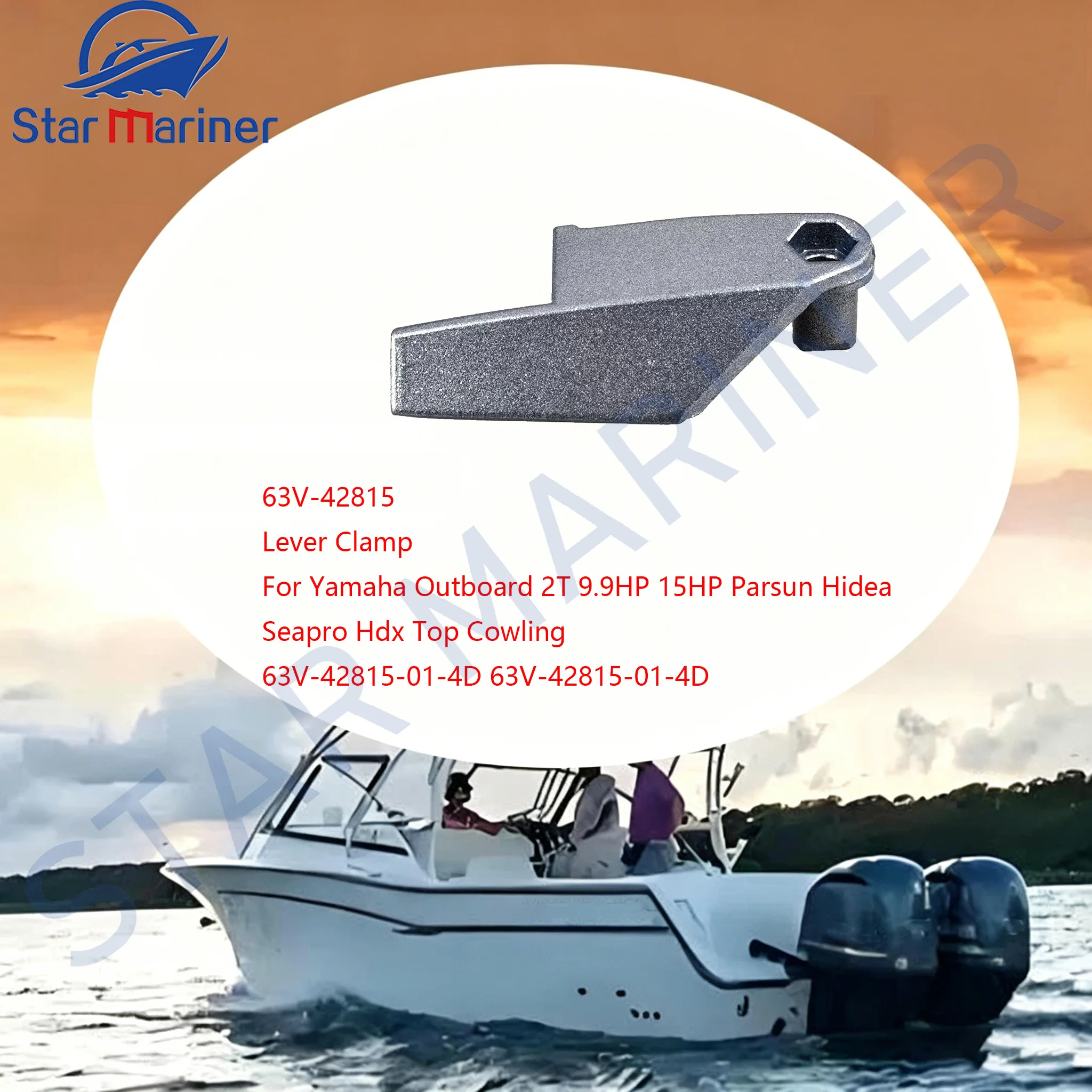 Lever Clamp 63V-42815 For Yamaha Outboard 2-stroke 9.9HP 15-Horsepower Parsun Hidea Seapro Hdx Top Cowling 63V-42815-01-4D
Lever Clamp 63V-42815 For Yamaha Outboard 2-stroke 9.9HP 15-Horsepower Parsun Hidea Seapro Hdx Top Cowling 63V-42815-01-4D