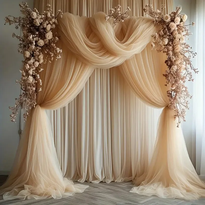 Champagne Backdrop Curtain with Lights String for Backdrops Drapes for Christmas Photo Baby Shower Birthday Party Decorations
Champagne Backdrop Curtain with Lights String for Backdrops Drapes for Christmas Photo Baby Shower Birthday Party Decorations