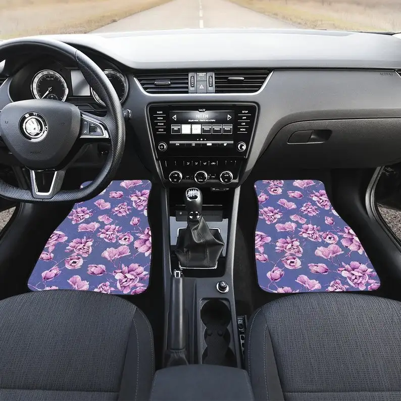 Blue Pink Floral Flowers Car Floor Mats Set, Front and Back Floor Mats for Car, Car Accessories
Blue Pink Floral Flowers Car Floor Mats Set, Front and Back Floor Mats for Car, Car Accessories