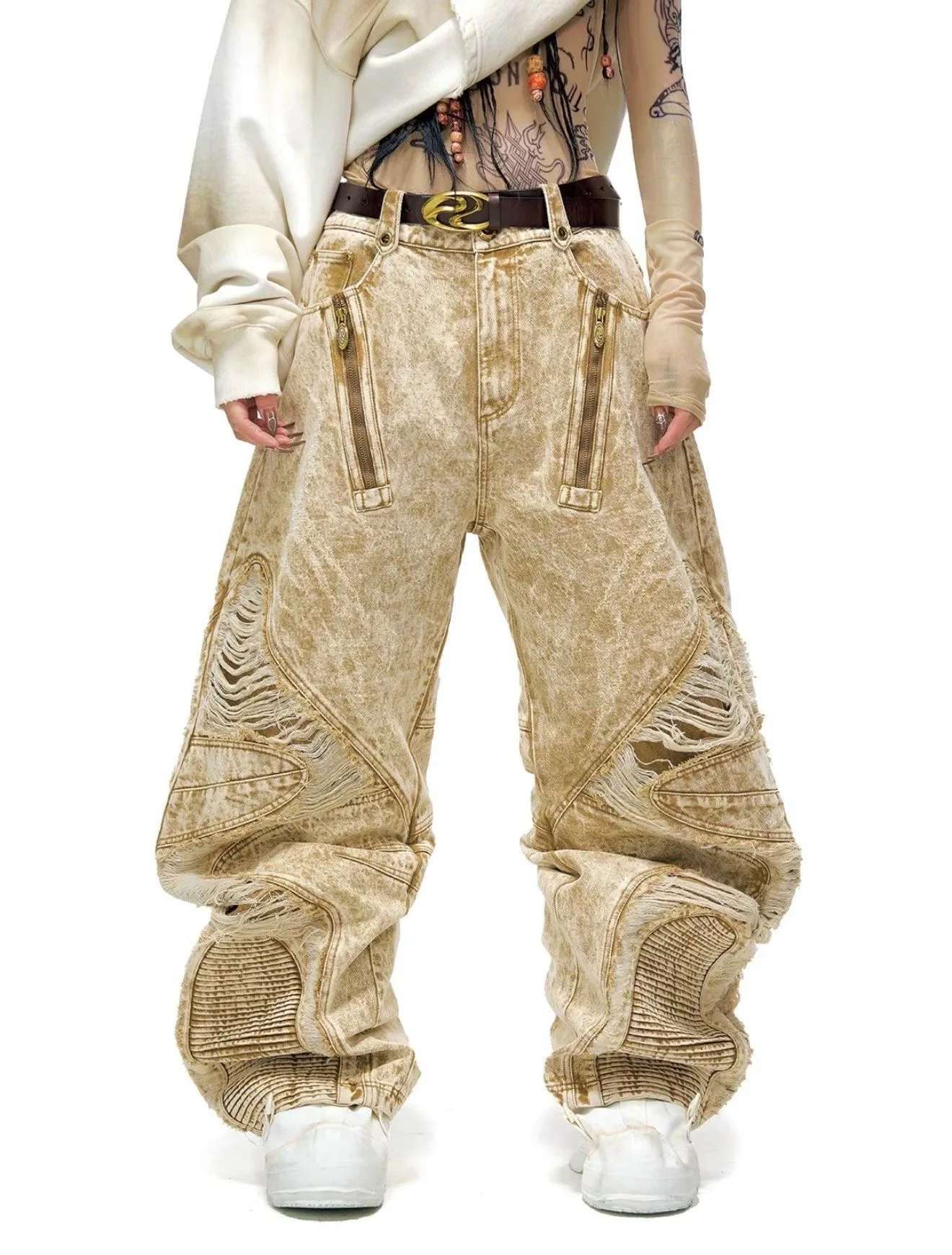 2025 New Americantrendy street hip-hop style ripped wide-leg loose jeans
2025 New Americantrendy street hip-hop style ripped wide-leg loose jeans