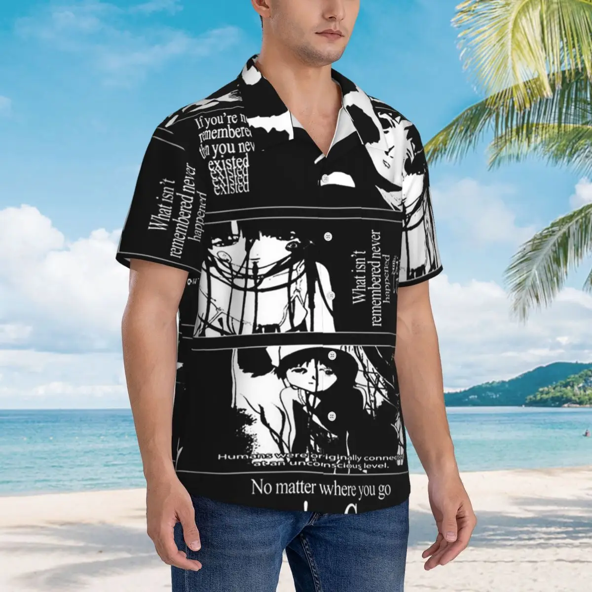 Serial Experiments Lain Hawaiian Shirts Casual Men Short Sleeve Shirt for Summer Beach Men's Button Tops
Serial Experiments Lain Hawaiian Shirts Casual Men Short Sleeve Shirt for Summer Beach Men's Button Tops