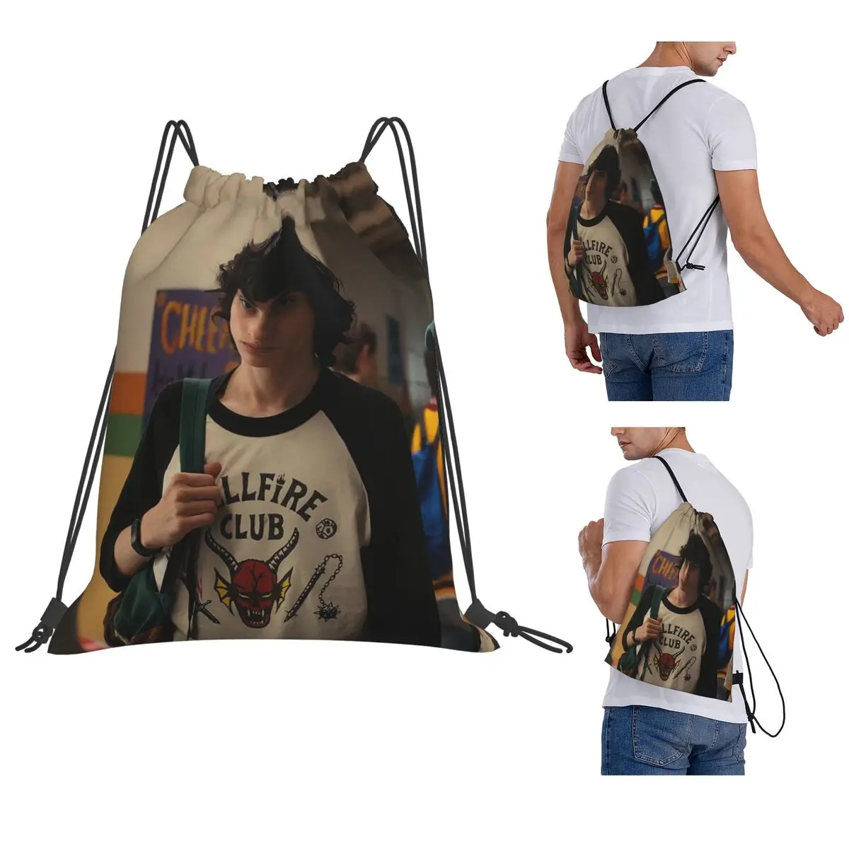 Finn Wolfhard Backpacks Portable Drawstring Bags Storage Bag Book Bags for Travel Students
Finn Wolfhard Backpacks Portable Drawstring Bags Storage Bag Book Bags for Travel Students