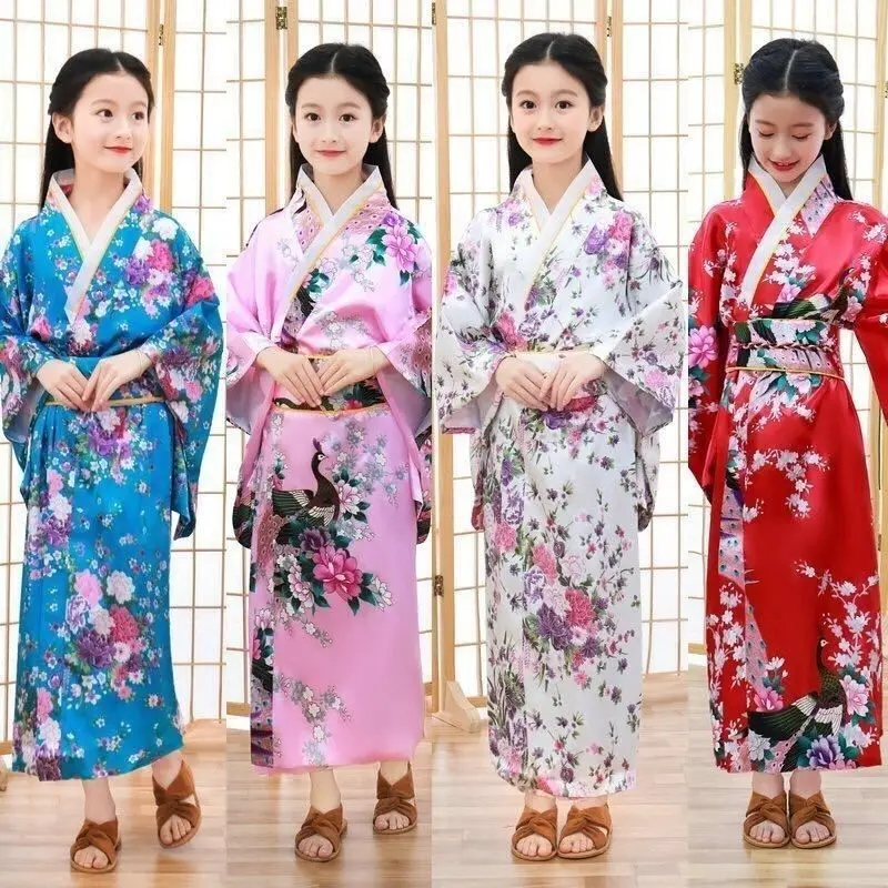 Ancient girls boy Japanese children's kimono Halloween student long performance dance summer Japanese kimono clothing
Ancient girls boy Japanese children's kimono Halloween student long performance dance summer Japanese kimono clothing