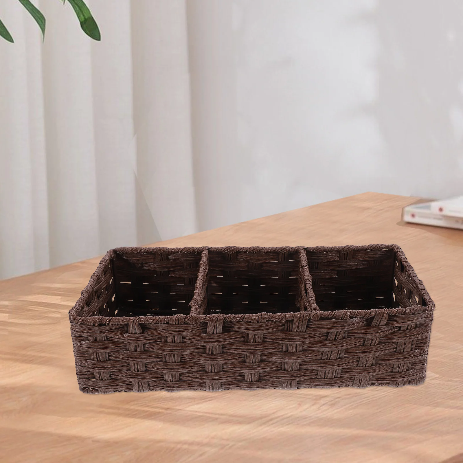 Multipurpose Woven Storage Basket Home Supplies Handwoven Organizer Compartments Desktop Snack Household Imitation
Multipurpose Woven Storage Basket Home Supplies Handwoven Organizer Compartments Desktop Snack Household Imitation