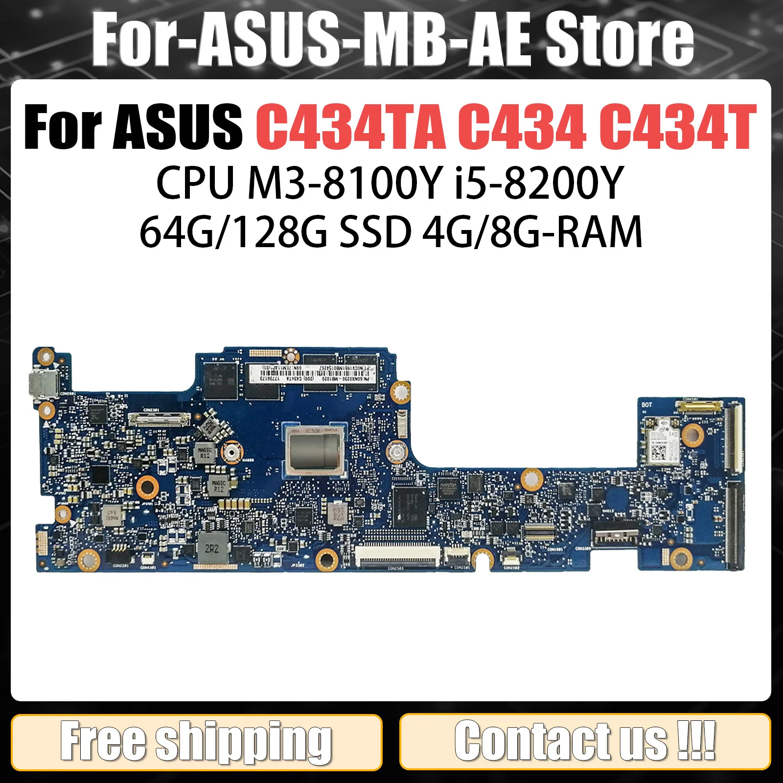 Высокопроизводительная материнская плата для ASUS C434TA, материнская плата для ноутбука C434 C434T, процессор M3 M5 M7, 4 ГБ, 8 ГБ ОЗУ, 100% тестирование
Высокопроизводительная материнская плата для ASUS C434TA, материнская плата для ноутбука C434 C434T, процессор M3 M5 M7, 4 ГБ, 8 ГБ ОЗУ, 100% тестирование