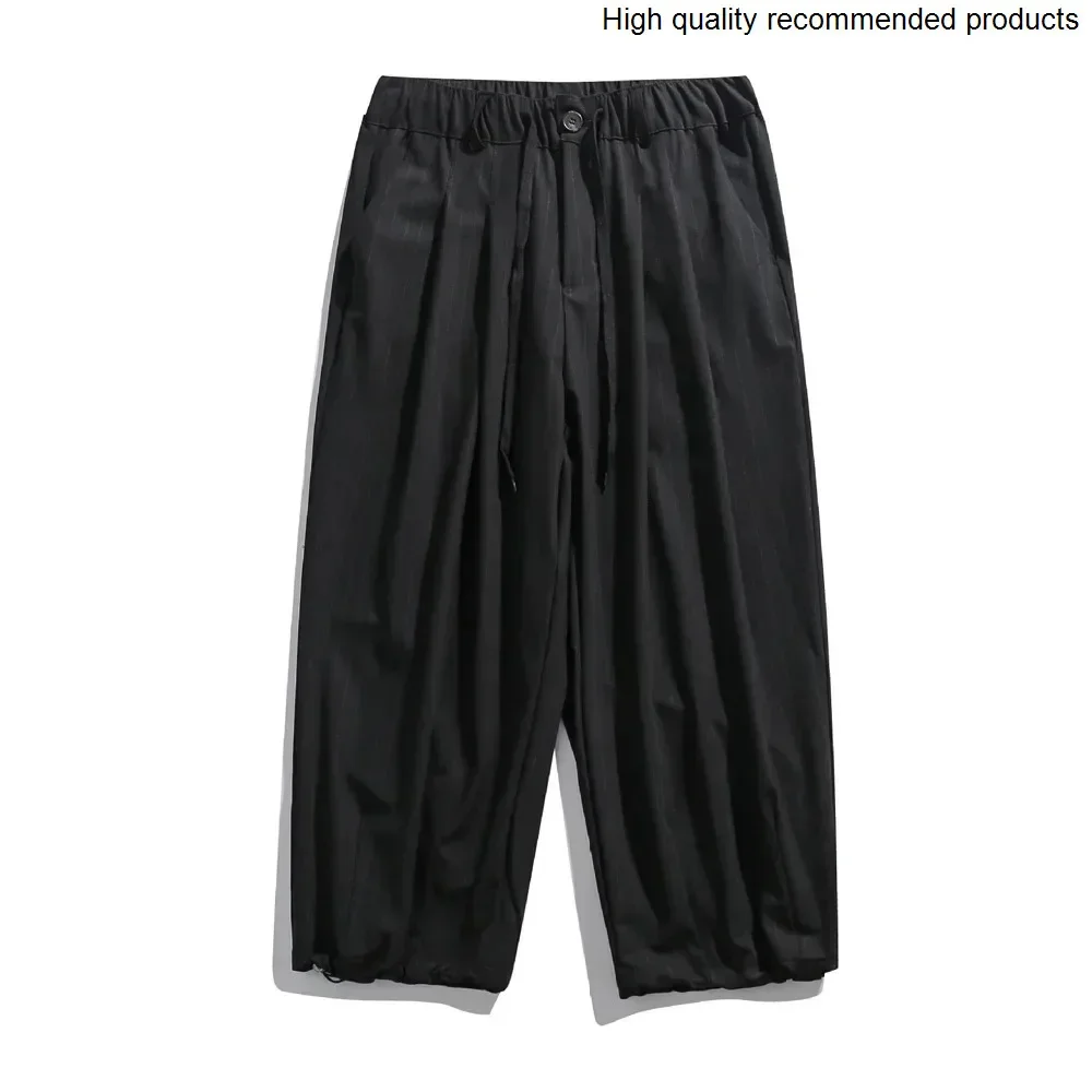 Casual Loose Summer Stripe Men Wide Leg Ankle Length Pants Japan Korean Streetwear Vintage Suit Pants Jogger Sweatpants
Casual Loose Summer Stripe Men Wide Leg Ankle Length Pants Japan Korean Streetwear Vintage Suit Pants Jogger Sweatpants