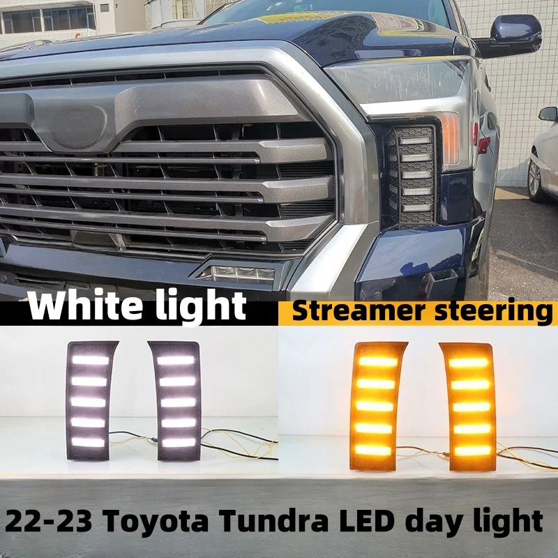 Suitable for 22-23 year Toyota Tundra LED day running lights turn signals modified front fog lights
Suitable for 22-23 year Toyota Tundra LED day running lights turn signals modified front fog lights