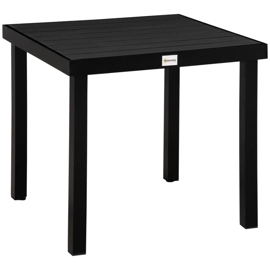 Outdoor Dining Table for 4 Person Square Aluminum Metal Legs for Garden Lawn Patio Woodgrain Black
Outdoor Dining Table for 4 Person Square Aluminum Metal Legs for Garden Lawn Patio Woodgrain Black