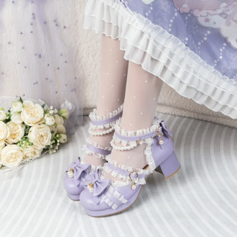 2025 Spring Women High Heels Cross Strap Mary Jane Pumps Party Wedding White Pink Black Ruffles Bow Princess Cosplay Lolita Shoe
2025 Spring Women High Heels Cross Strap Mary Jane Pumps Party Wedding White Pink Black Ruffles Bow Princess Cosplay Lolita Shoe