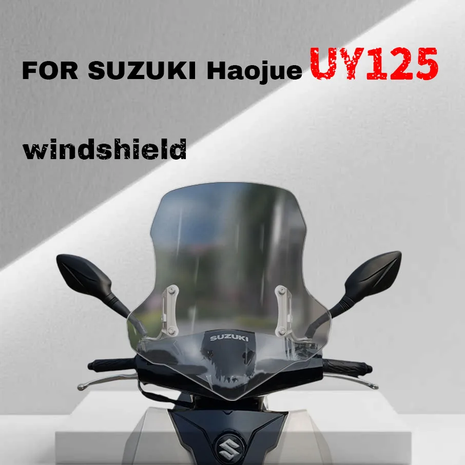 For SUZUKI Haojue UY125 windshield modification includes a front windshield with a raised rain shield and chest protector
For SUZUKI Haojue UY125 windshield modification includes a front windshield with a raised rain shield and chest protector