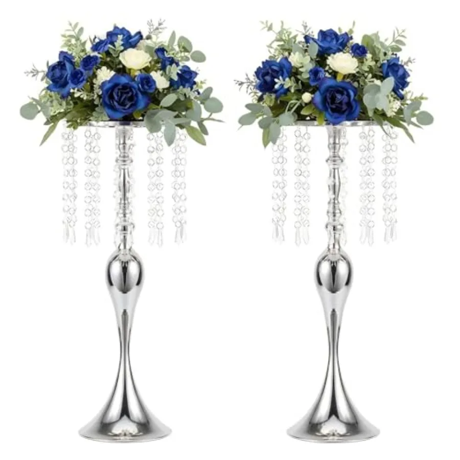 Set of 2 Crystal Centerpieces for Tables Metal Flower Vase Stand for Wedding Party Reception Home Decor
Set of 2 Crystal Centerpieces for Tables Metal Flower Vase Stand for Wedding Party Reception Home Decor