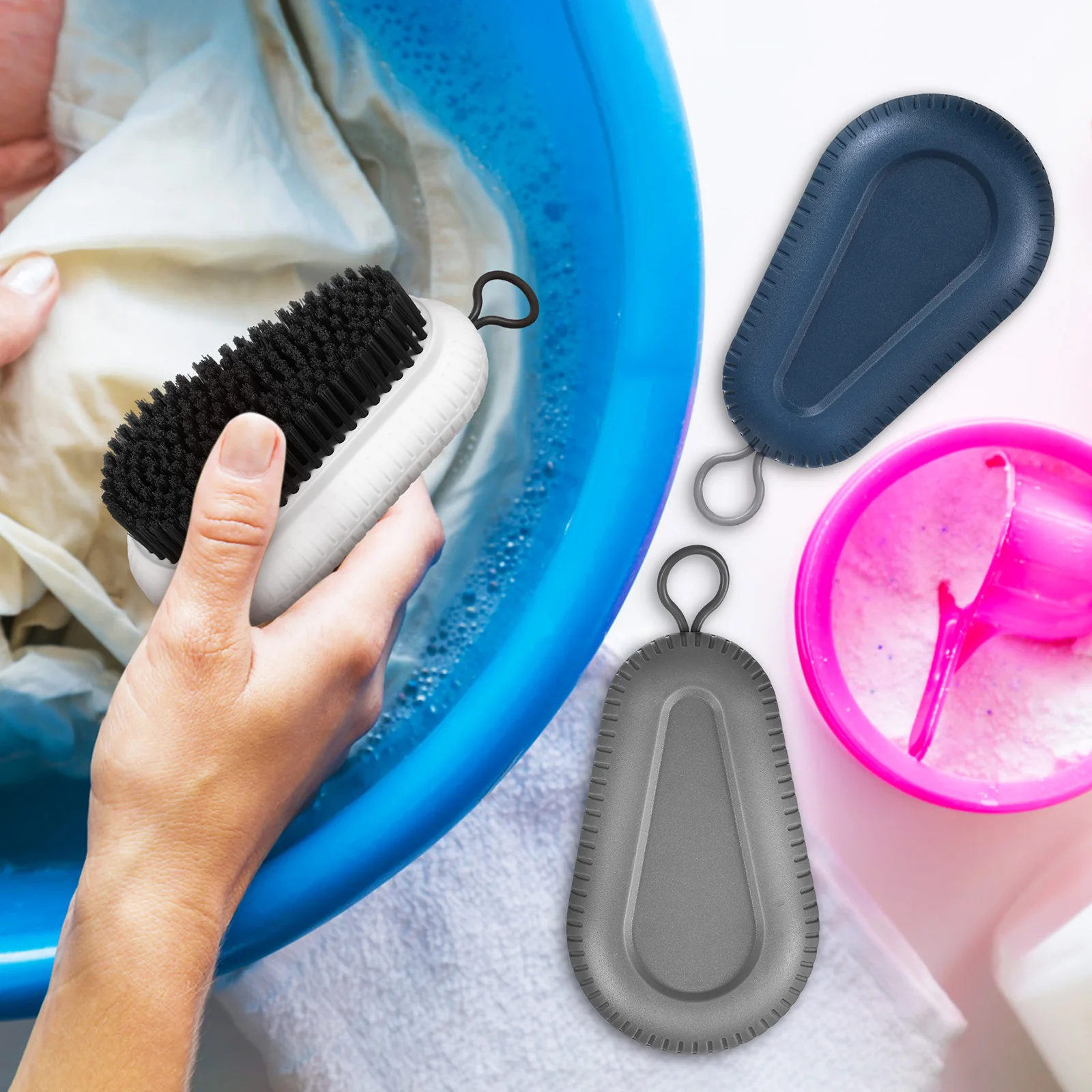 4 Pcs Laundry Brush Soft Bristle Cleaning Tools for Clothes Shoes Furniture Floor Sink Carpet Various Colors Non Slip Durable
4 Pcs Laundry Brush Soft Bristle Cleaning Tools for Clothes Shoes Furniture Floor Sink Carpet Various Colors Non Slip Durable