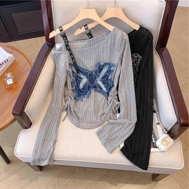 Sexy Off Shoulder Butterfly Blouse Women Chic Long Sleeved Drawstring Skinny Pullover Thin Sunproof Pretty Style Patchwork Tops
Sexy Off Shoulder Butterfly Blouse Women Chic Long Sleeved Drawstring Skinny Pullover Thin Sunproof Pretty Style Patchwork Tops