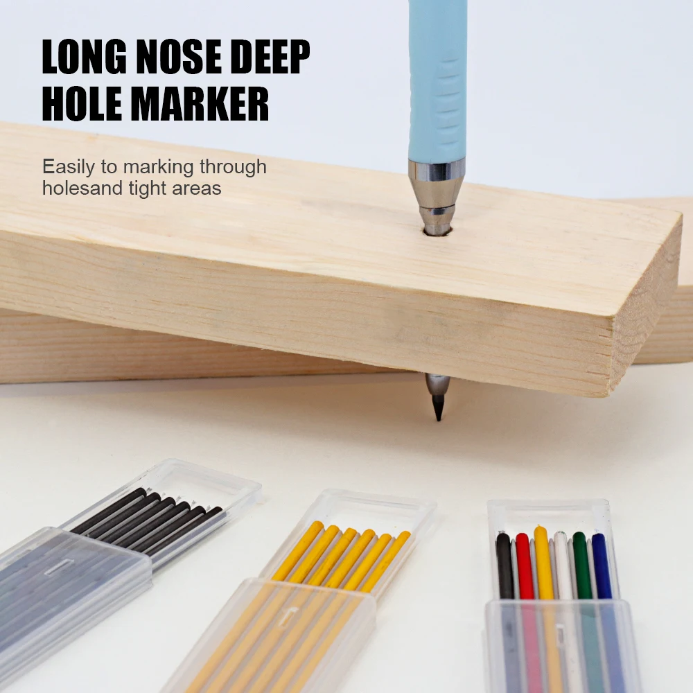 2.8mm Combodiam Long Headed Woodworking Automatic Pencil Built In Pencil Sharpener 2B Black Lead Deep Hole Marking Pencil
2.8mm Combodiam Long Headed Woodworking Automatic Pencil Built In Pencil Sharpener 2B Black Lead Deep Hole Marking Pencil