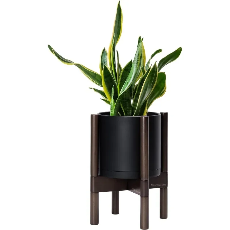 Planter Pot with Stand - 8 Inch Plastic Cylinder Flower Pot with Wood Planter Holder for Indoor
Planter Pot with Stand - 8 Inch Plastic Cylinder Flower Pot with Wood Planter Holder for Indoor