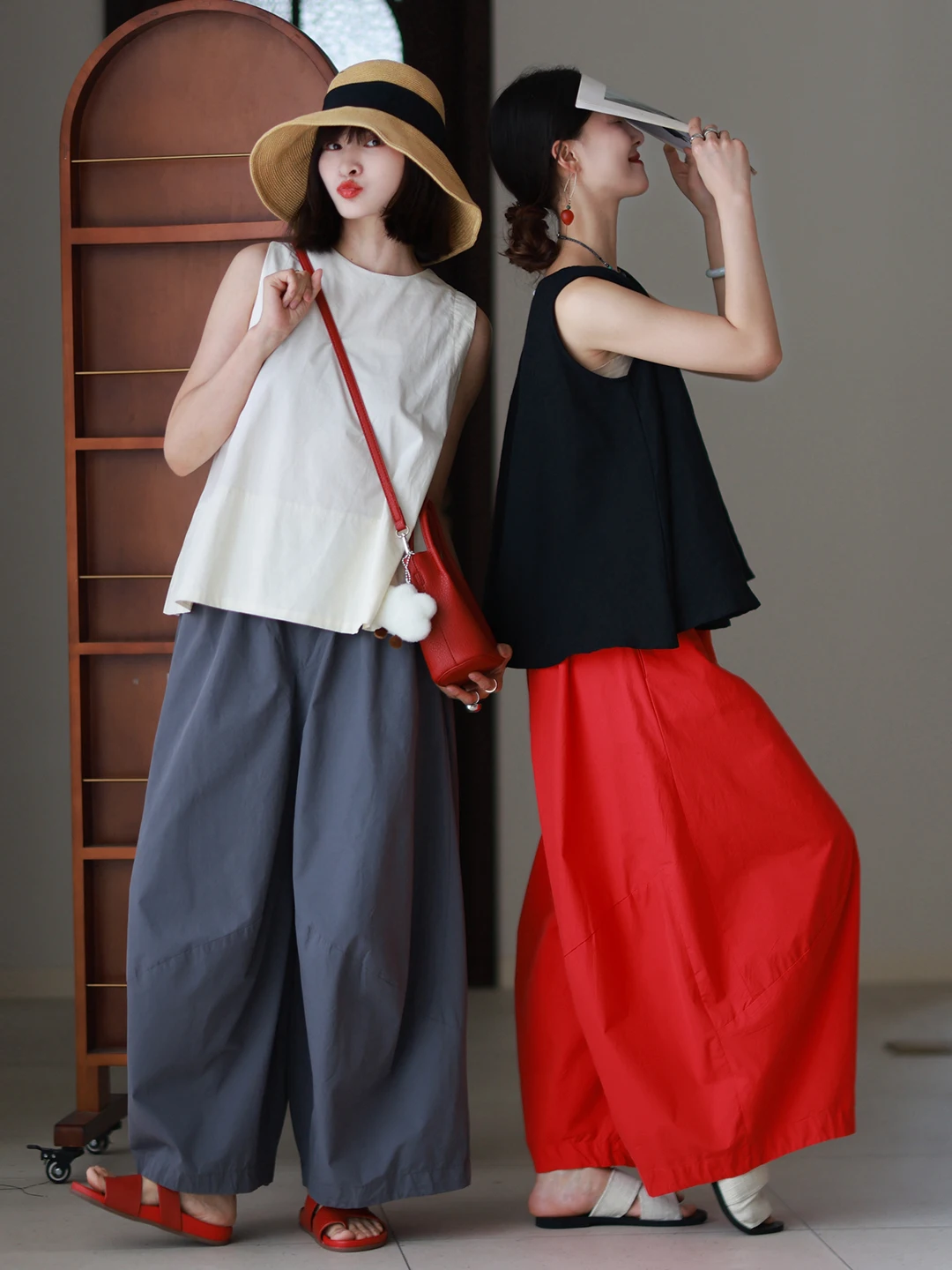Loose Cotton Leisure Pants Original Design Long Staple Cotton Sun-Dried Wide Leg Pants Comfortable Casual Trousers for Women
Loose Cotton Leisure Pants Original Design Long Staple Cotton Sun-Dried Wide Leg Pants Comfortable Casual Trousers for Women
