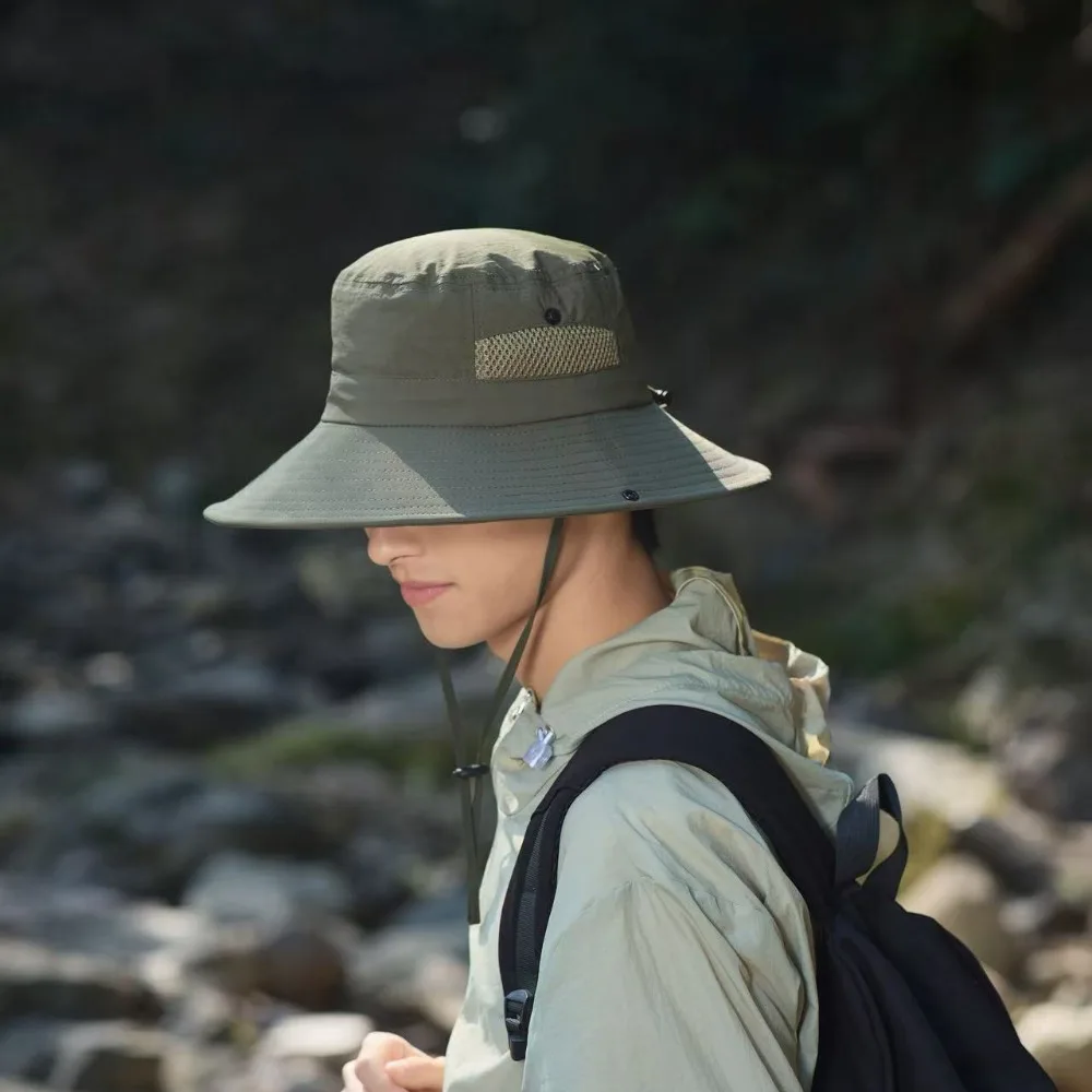 Fashionable Breathable Mesh Fishing Hat Wide Brim Windproof Fisherman Hat Foldable UV Protection Summer Sun Hat Mountaineering
Fashionable Breathable Mesh Fishing Hat Wide Brim Windproof Fisherman Hat Foldable UV Protection Summer Sun Hat Mountaineering
