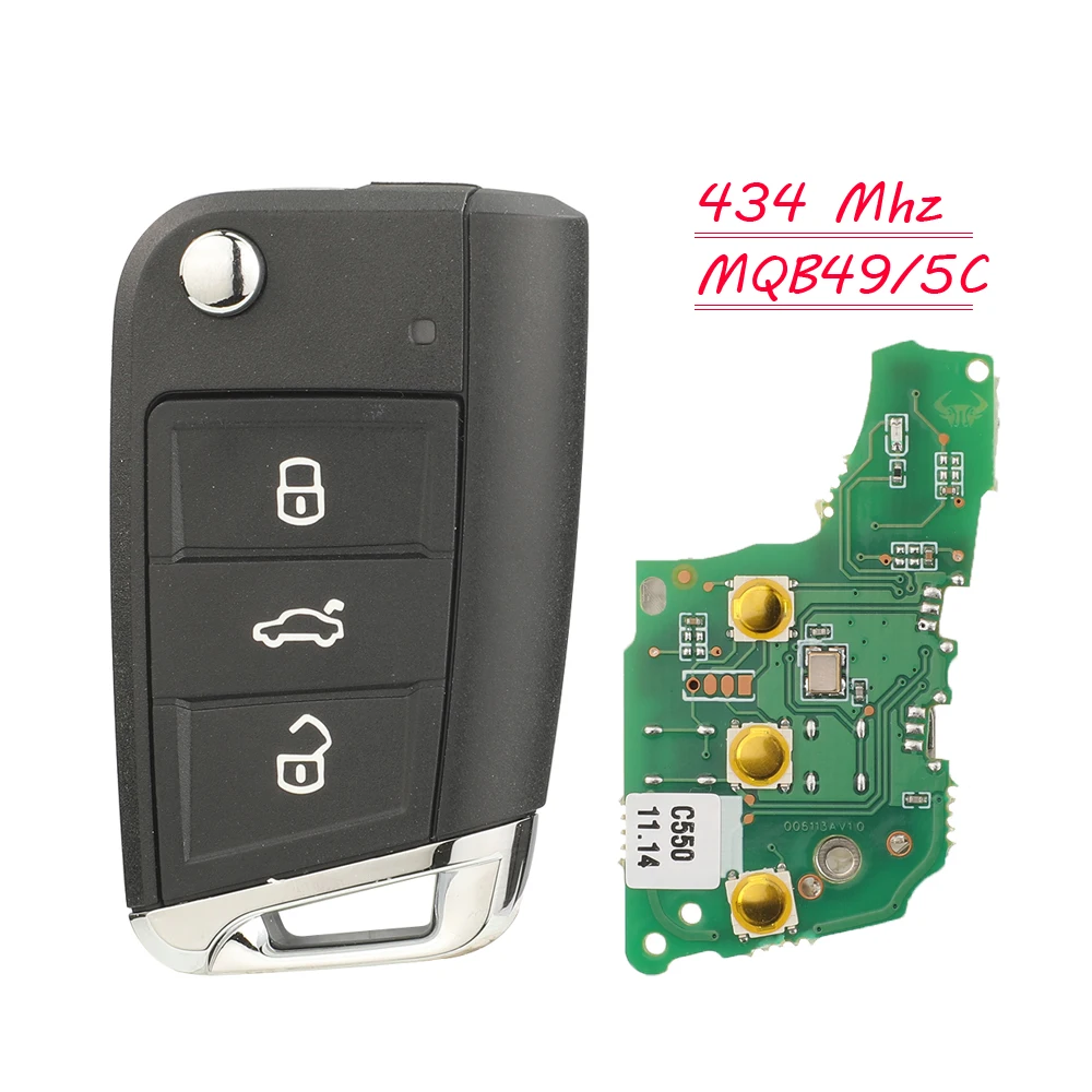 Jingyuqin Remote Car Key 434Mhz MQB49/5C For Volkswagen VW Golf Polo T-CROSS 2017-2021 Skoda Seat Hu162t Keyless Housing Case
Jingyuqin Remote Car Key 434Mhz MQB49/5C For Volkswagen VW Golf Polo T-CROSS 2017-2021 Skoda Seat Hu162t Keyless Housing Case