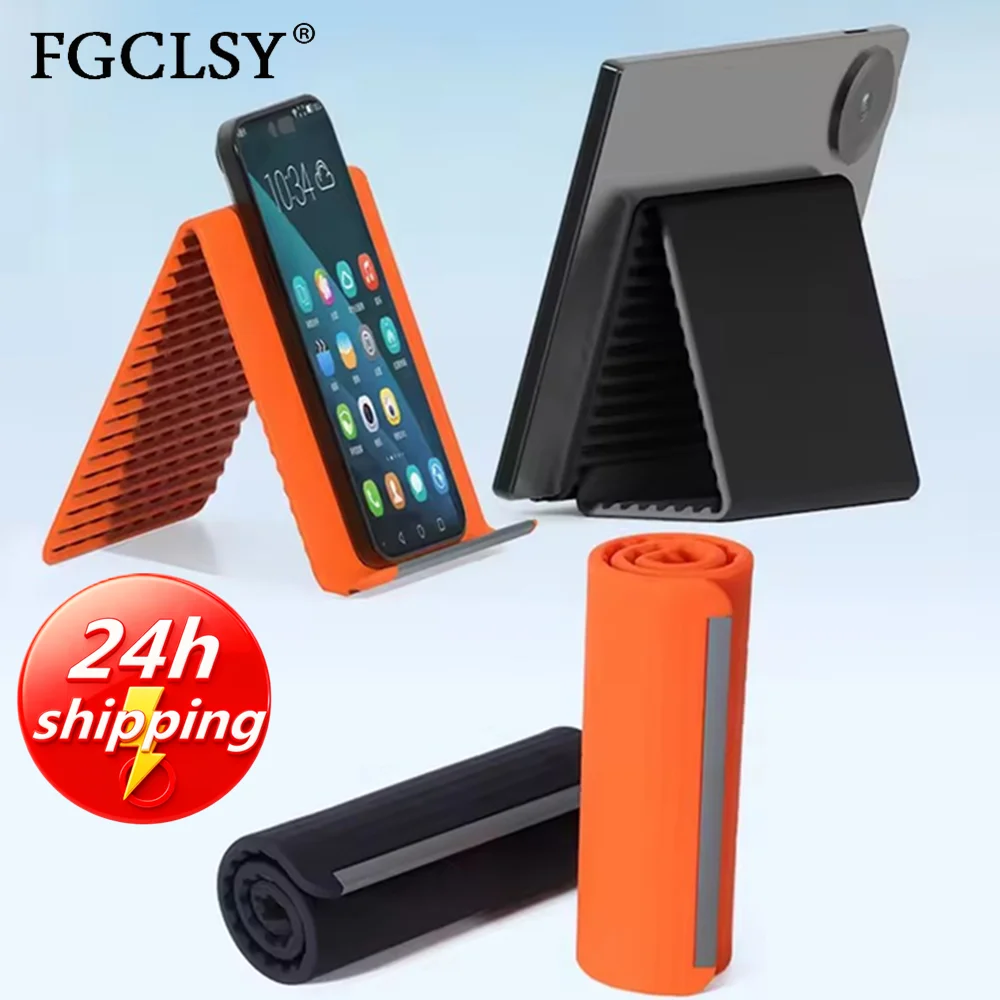 Flexible Phone Stand Foldable Silicone Desktop Tablet Laptop Stand Portable Adjustable Universal Holder for Travel Office Bed
Flexible Phone Stand Foldable Silicone Desktop Tablet Laptop Stand Portable Adjustable Universal Holder for Travel Office Bed