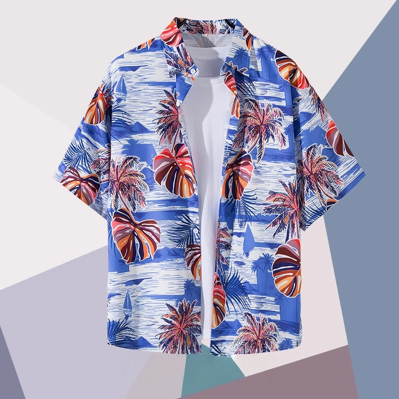 Tropical Floral Print Hawaiian Shirt for Boys and Girls, Summer Casual Short Sleeved Button Up Beach Shirt
Tropical Floral Print Hawaiian Shirt for Boys and Girls, Summer Casual Short Sleeved Button Up Beach Shirt