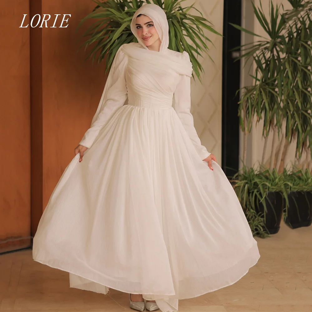 LORIE Luxury A Line Civil Wedding Dress Scoop Bridal Dresses Full Sleeve Pleat Wedding Gown Customized 2026
LORIE Luxury A Line Civil Wedding Dress Scoop Bridal Dresses Full Sleeve Pleat Wedding Gown Customized 2026