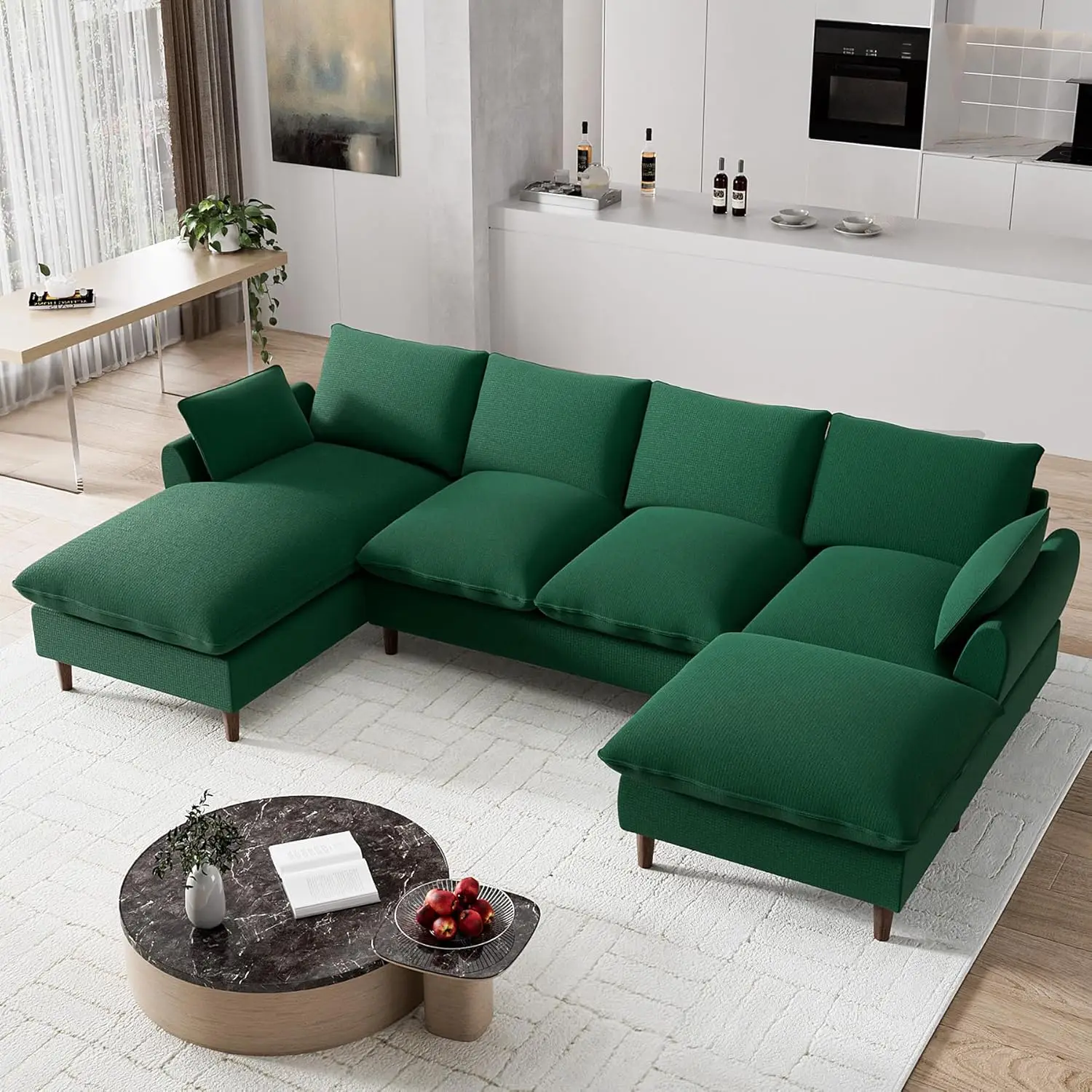 Sectional Sofa Couch For Living Room, Large Modular Sofas With Convertible Ottoman Chaise, Cloud Couch 112"" Couches Deep Seat
Sectional Sofa Couch For Living Room, Large Modular Sofas With Convertible Ottoman Chaise, Cloud Couch 112"" Couches Deep Seat