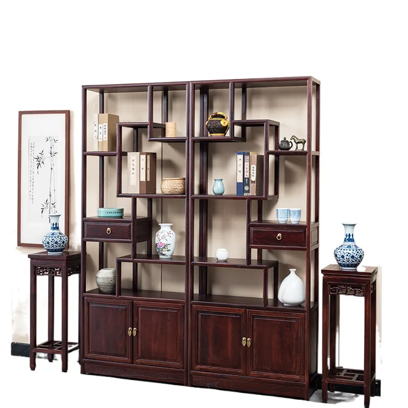 New Chinese Bogu rack, solid wood living room display cabinet, tea room rack
New Chinese Bogu rack, solid wood living room display cabinet, tea room rack