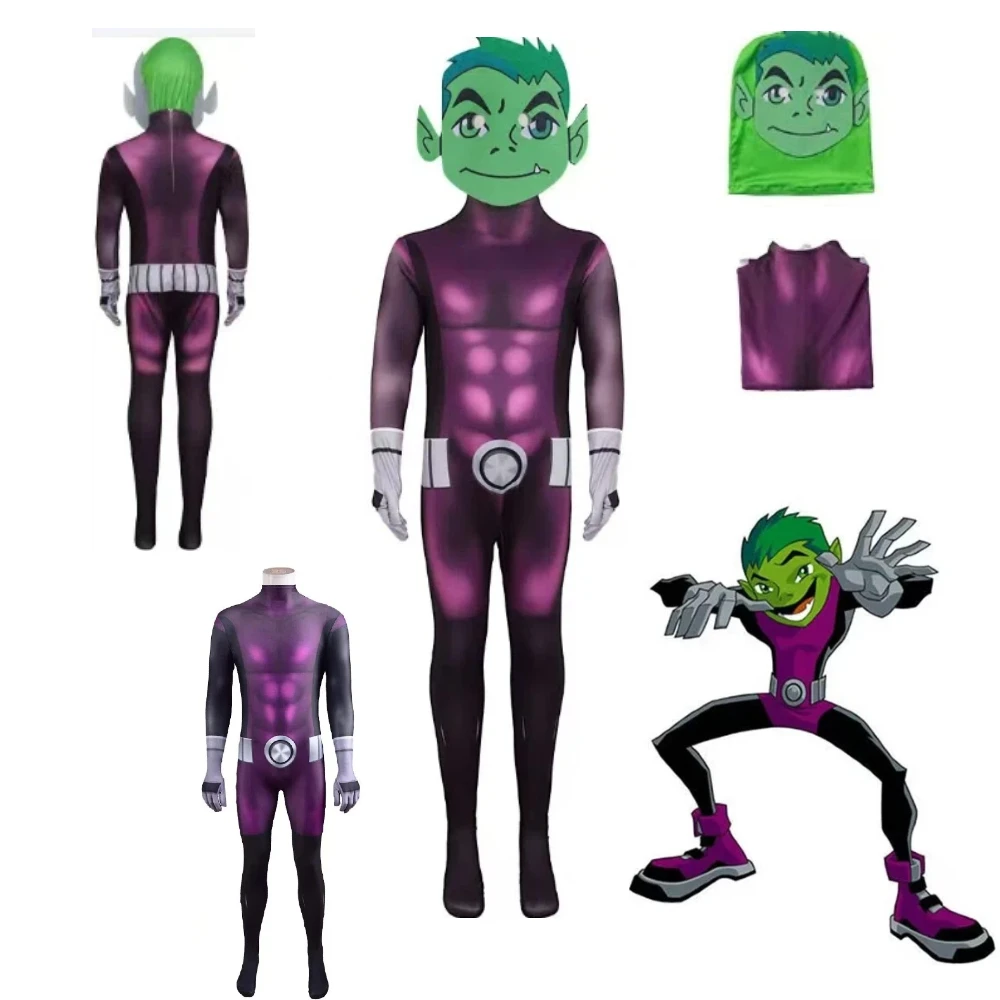 Halloween Stage Outfit Anime Role Play Bodysuit for Women Teen Titans Raven Cosplay Costume 3D Digital Printed Purple Jumpsuit
Halloween Stage Outfit Anime Role Play Bodysuit for Women Teen Titans Raven Cosplay Costume 3D Digital Printed Purple Jumpsuit
