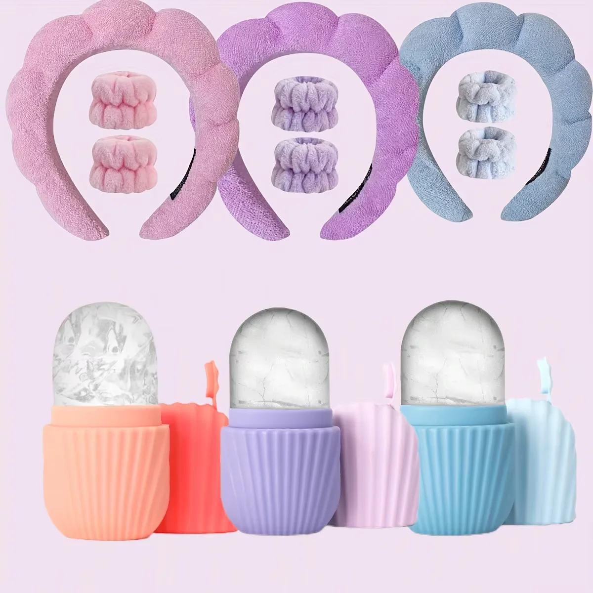 Silicone Tray Facial Skin Care Face Washing Headband Set Back Shape Upgrade Face Eye Ice Roller Reusable Silicone Ice Mold
Silicone Tray Facial Skin Care Face Washing Headband Set Back Shape Upgrade Face Eye Ice Roller Reusable Silicone Ice Mold
