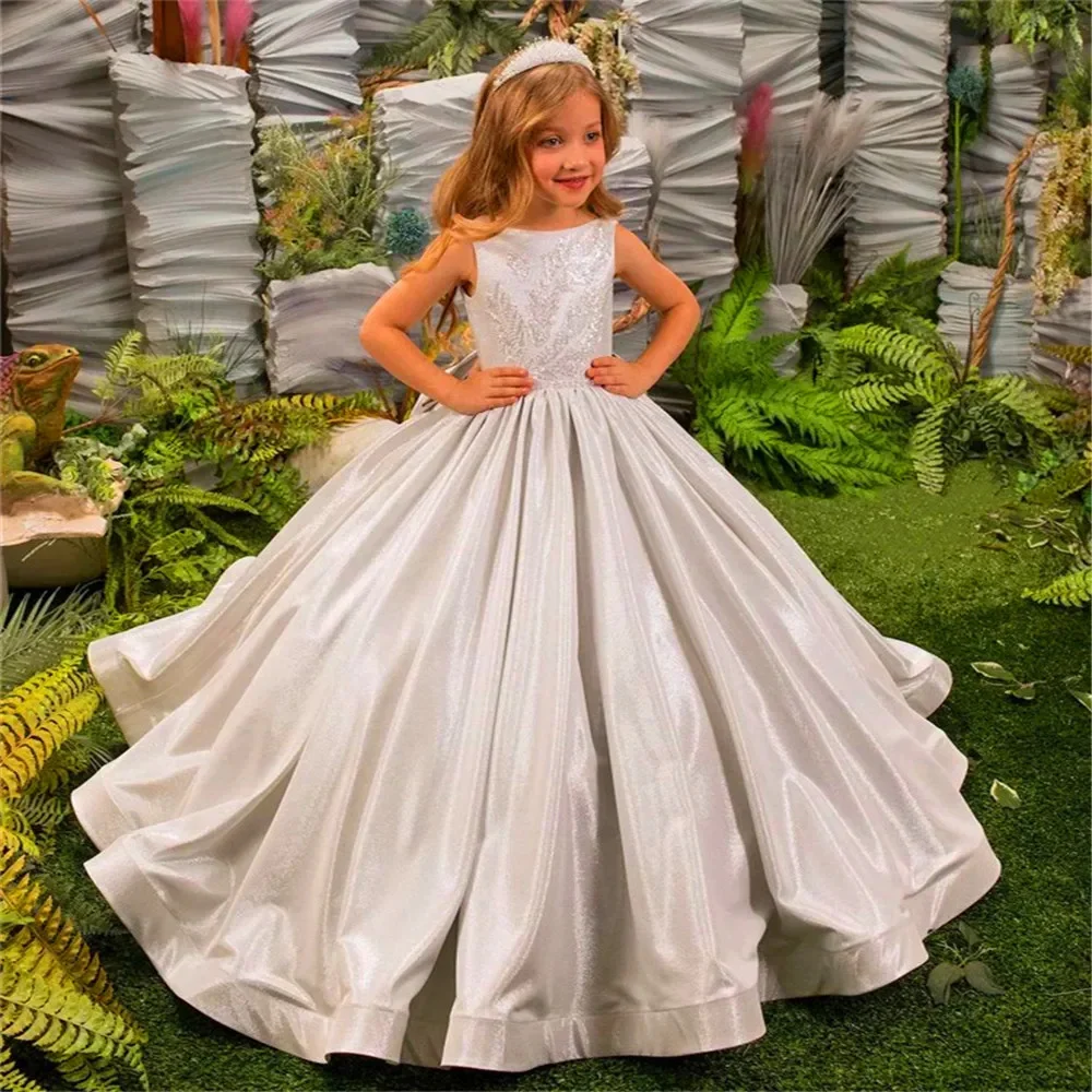 Sequined Luxury First Communion Dress For Girl Sleeveless Shiny Princess Customized Long Ball Formal Flower Girl Dress New
Sequined Luxury First Communion Dress For Girl Sleeveless Shiny Princess Customized Long Ball Formal Flower Girl Dress New