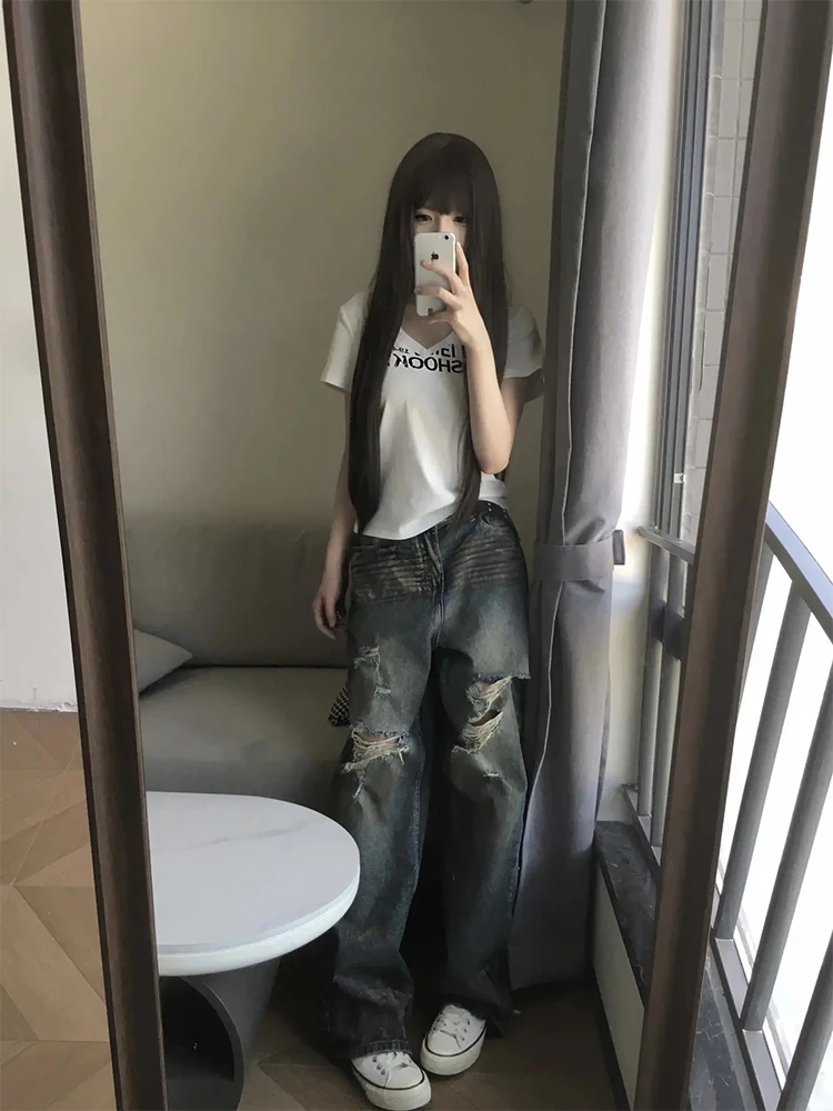 American Washed Vintage Hole Denim Jeans Men's Trendy Hip Hop Flared Long Pants Straight Leg Fit Summer Casual Jeans
American Washed Vintage Hole Denim Jeans Men's Trendy Hip Hop Flared Long Pants Straight Leg Fit Summer Casual Jeans