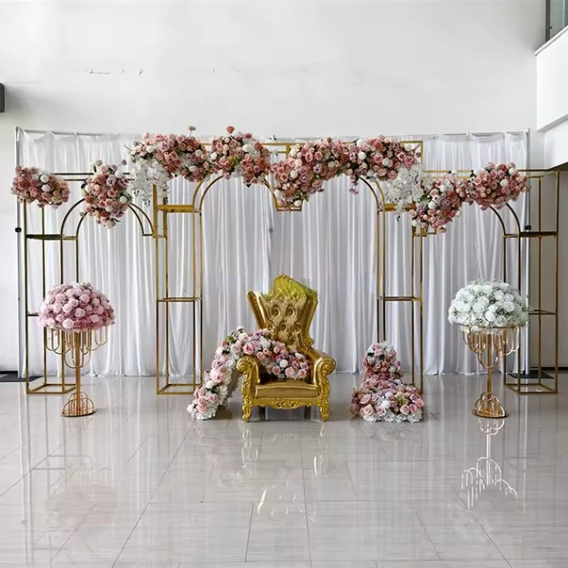 3PCS Luxury Outdoor Lawn Wedding Flower Arch Balloon Arches With Floral Gifts Table Background Event Party Stage Backdrop
3PCS Luxury Outdoor Lawn Wedding Flower Arch Balloon Arches With Floral Gifts Table Background Event Party Stage Backdrop