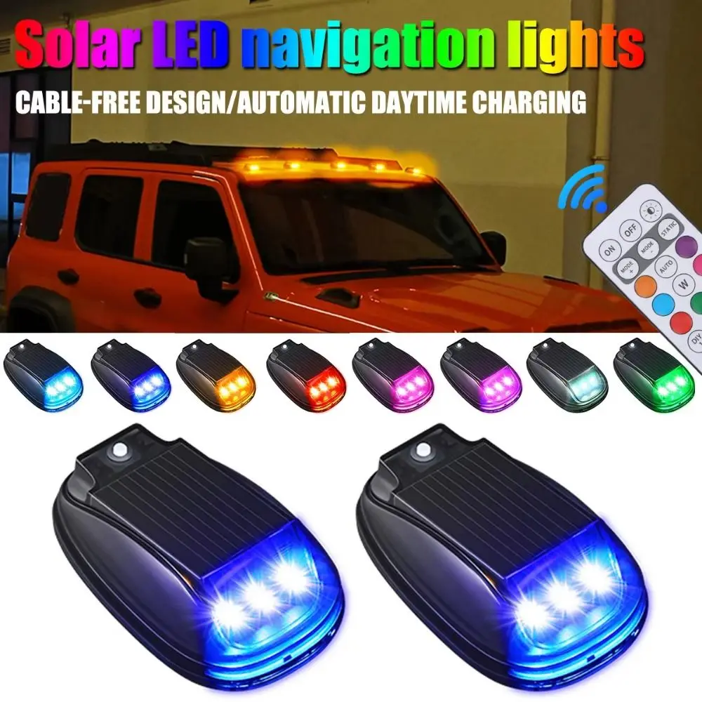Wireless Solar LED Flash Light Waterproof RGB Roof Strobe Lights Remote Control Decorative Roof LED Navigation Light
Wireless Solar LED Flash Light Waterproof RGB Roof Strobe Lights Remote Control Decorative Roof LED Navigation Light